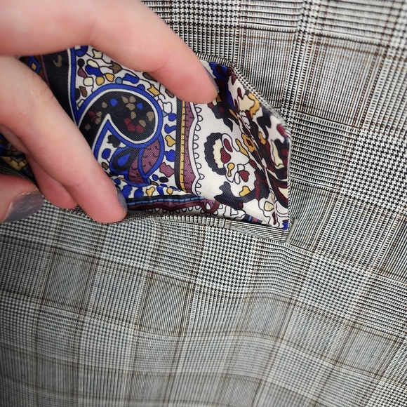 NWT Tallia Blazer Suit Coat Jacket Cream Brown Wool Blend Sportcoat 40R Large - Picture 11 of 12